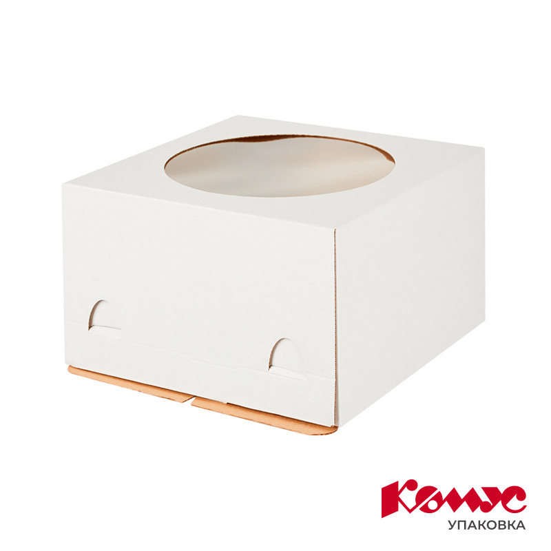 Короб для торта с окном EB190 (300х300х190мм) 3кг